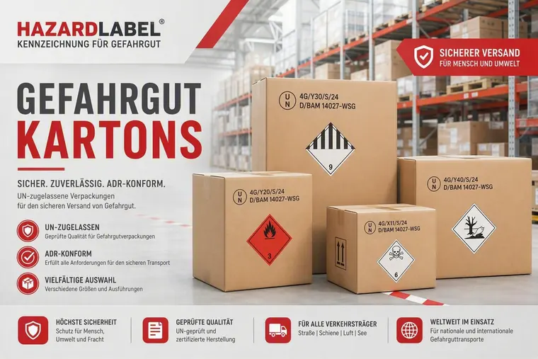 Gefahrgut-Kartons für Transport, Lagerung und Versand