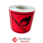 Preview: Gefahrgutaufkleber Klasse 3, 10x10 cm, PE-Folie, FLAMMABLE LIQUID