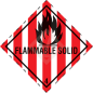 Preview: Gefahrgutaufkleber Klasse 4.1, 100x100 mm, PE-Folie, FLAMMABLE SOLID