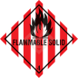 Preview: Gefahrgutaufkleber Klasse 4.1, 10x10 cm, Papier, FLAMMABLE SOLID