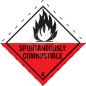 Preview: Hazard Label Class 4.2, 100x100 mm, PE-Folie, SPONTANEOUSLY COMBUSTIBLE