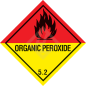 Preview: Gefahrgutaufkleber Klasse 5.2, 10x10 cm, PE-Folie, ORGANIC PEROXIDES