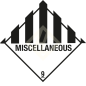 Preview: Hazard Label Class 9, 10x10 cm, PE-Folie, MISCELLANEOUS