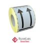 Preview: Versandaufkleber Doppelpfeile, 74x105 mm, Papieretikett