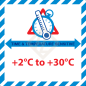 Preview: Time & Temperature +2 +30, 100x100 mm, Paperlabel