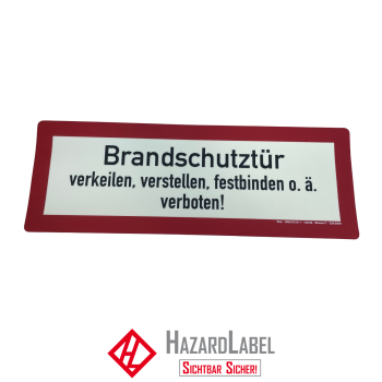 Brandschutztür verkeilen langnachleuchtend 105x297