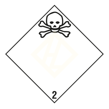 Gefahrgutaufkleber Klasse 2.3, 300x300 mm, PVC-Folie