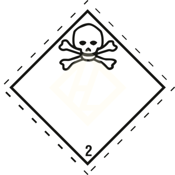 Gefahrgutaufkleber Klasse 2.3, 100x100 mm, PE-Folie