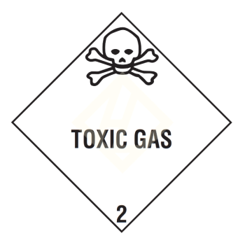 Hazard Label Class 2.3, 250x250 mm, PVC-film, TOXIC GAS