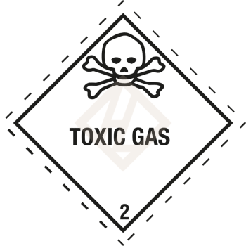 Gefahrgutaufkleber Klasse 2.3, 250x250 mm, PVC-Folie, TOXIC GAS