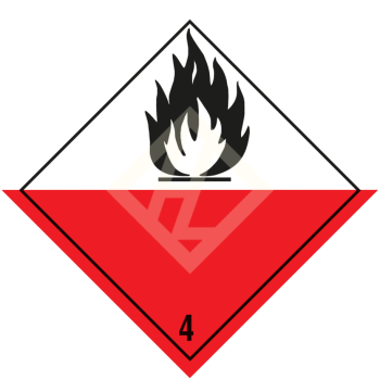 Gefahrgutaufkleber Klasse 4.2, 300x300 mm, PVC-Folie