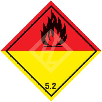 Hazard Label Class 5.2, 250x250 mm, PVC-Film