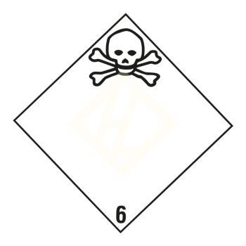 Gefahrgutaufkleber Klasse 6.1, 300x300 mm, PVC-Folie