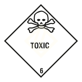Gefahrgutaufkleber Klasse 6.1, 300x300 mm, PVC-Folie, TOXIC