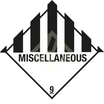 Gefahrgutaufkleber Klasse 9, 300x300 mm, PVC-Folie, MISCELLANEOUS