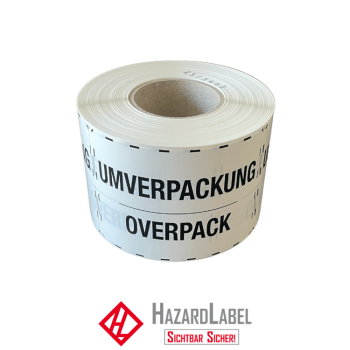 shippinglabel Overpack, 74x105 mm, PE-Folie