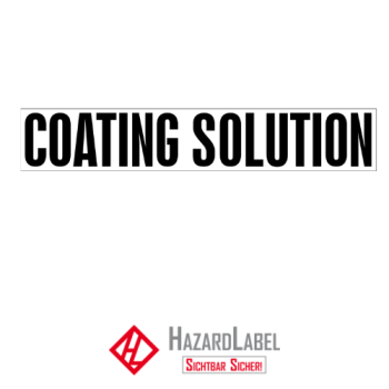 Aufkleber offizieller Gefahrstoffname COATING SOLUTION für UN 1139