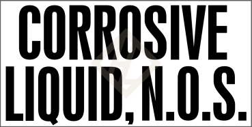 Aufkleber offizieller Gefahrstoffname CORROSIVE LIQUID, N.O.S. für UN 1760