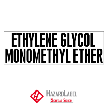 Aufkleber offizieller Gefahrstoffname ETHYLENE GLYCOL MONOMETHYL ETHER für UN 1188