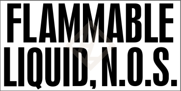 Aufkleber offizieller Gefahrstoffname FLAMMABLE LIQUID, N.O.S. für UN 1993