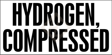 Aufkleber offizieller Gefahrstoffname HYDROGEN, COMPRESSED für UN 1049