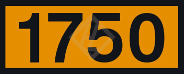 UN Zusatzaufkleber mit Eindruck 1750, 120x300 mm PVC seewasserbeständig