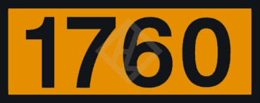 UN Zusatzaufkleber mit Eindruck 1760, 120x300 mm PVC seewasserbeständig