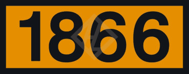 UN Zusatzaufkleber mit Eindruck 1866, 120x300 mm PVC seewasserbeständig