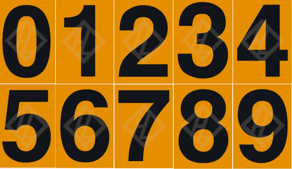 ADR warning Label – Number 0–9