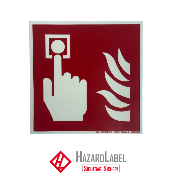 Fire safety sign manual call point 150x150 m