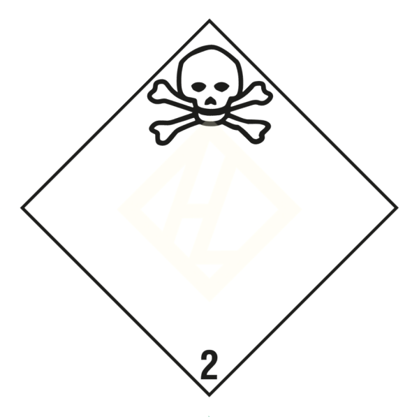 Gefahrgutaufkleber Klasse 2.3, 300x300 mm, PVC-Folie