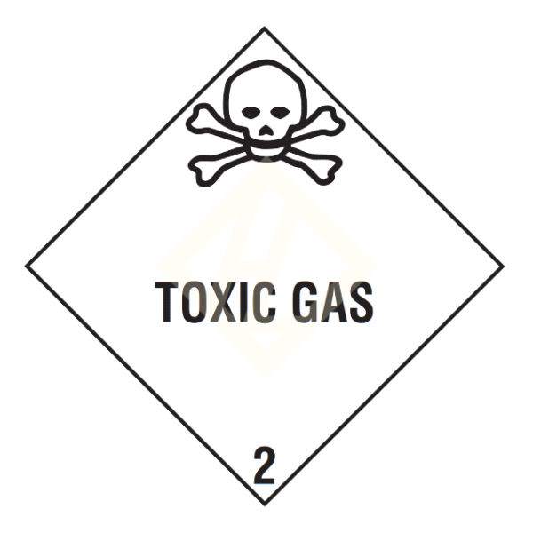 Hazard Label Class 2.3, 250x250 mm, PVC-film, TOXIC GAS