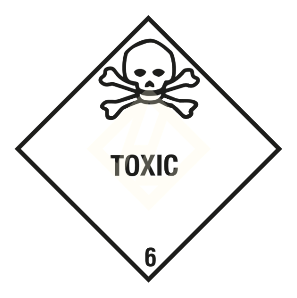 Gefahrgutaufkleber Klasse 6.1, 300x300 mm, PVC-Folie, TOXIC