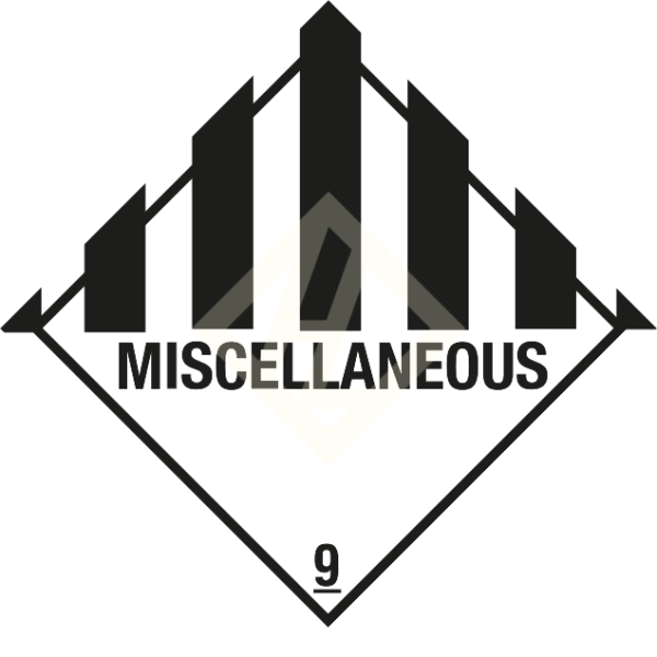 Gefahrgutaufkleber Klasse 9, 300x300 mm, PVC-Folie, MISCELLANEOUS