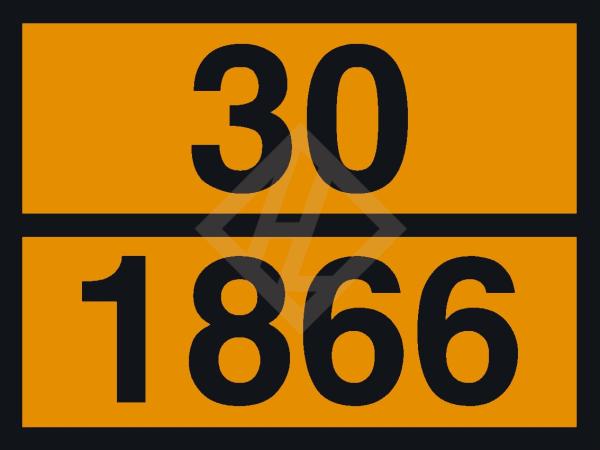 ADR warning panel with imprint 30/1866