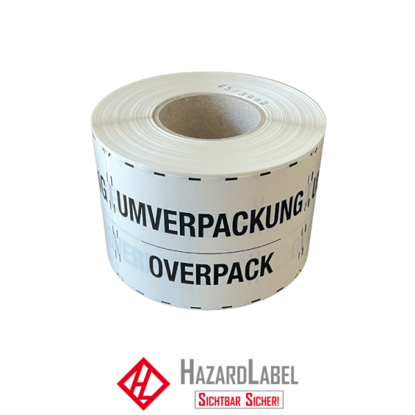 shippinglabel Overpack, 74x105 mm, PE-Folie