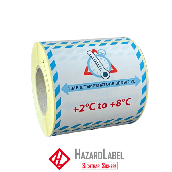 Time & Temperature +2 +8, 100x100 mm