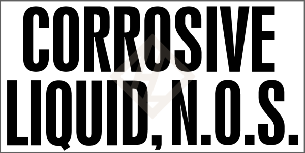 Aufkleber offizieller Gefahrstoffname CORROSIVE LIQUID, N.O.S. für UN 1760