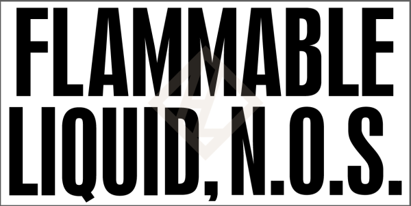 Aufkleber offizieller Gefahrstoffname FLAMMABLE LIQUID, N.O.S. für UN 1993