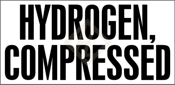 Aufkleber offizieller Gefahrstoffname HYDROGEN, COMPRESSED für UN 1049