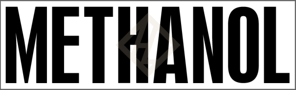 Aufkleber offizieller Gefahrstoffname METHANOL für UN 1230