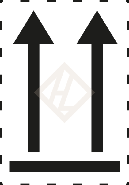 Versandaufkleber Pfeile, 74x105 mm, Papier