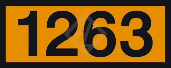 UN Zusatzlabel mit Eindruck 1263, 120x300 mm PVC seewasserbeständig