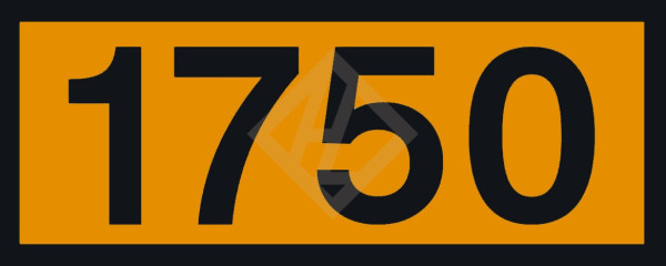 UN Zusatzaufkleber mit Eindruck 1750, 120x300 mm PVC seewasserbeständig