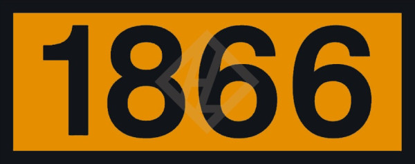 UN Zusatzaufkleber mit Eindruck 1866, 120x300 mm PVC seewasserbeständig