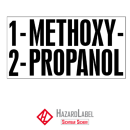 Aufkleber offizieller Gefahrstoffname 1-METHOXY-2-PROPANOL für UN 3092