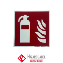 Brandschutzzeichen Feuerlöscher langnachleuchtend 150x150 mm