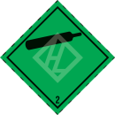 Hazard Label Class 2.2, 100x100 mm, PE film