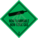 Gefahrgutaufkleber Klasse 2.2, 300x300 mm, PVC-Folie, NON-FLAMMABLE NON-TOXIC GAS