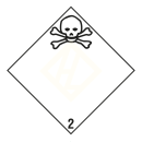 Gefahrgutaufkleber Klasse 2.3, 300x300 mm, PVC-Folie